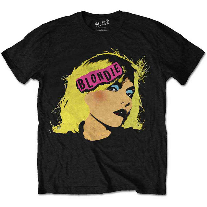 Blondie Punk Logo Black Large Unisex T-Shirt