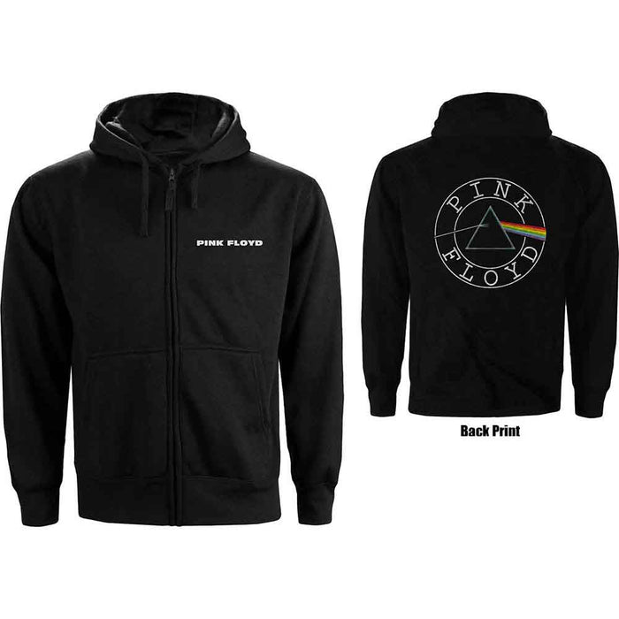 Pink Floyd Circle Logo Black Ladies Small Zipped Hoodie