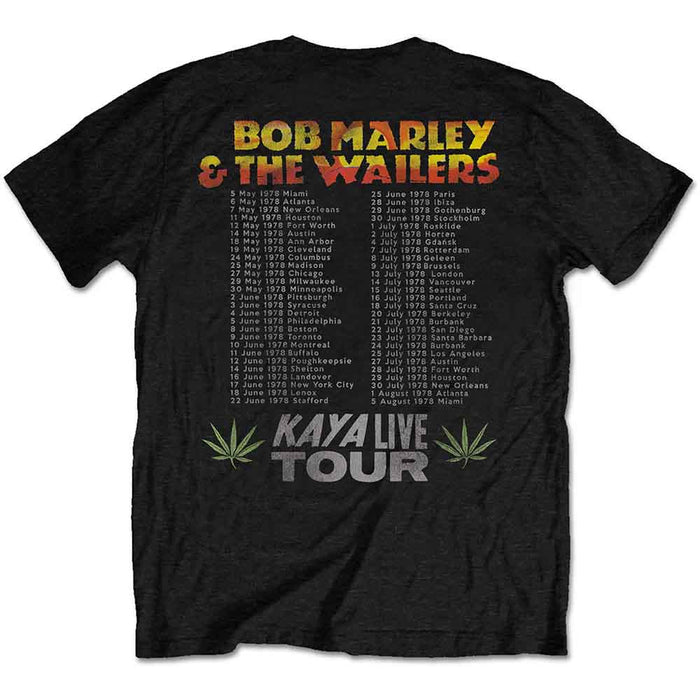 Bob Marley Kaya Tour Black Small T-Shirt