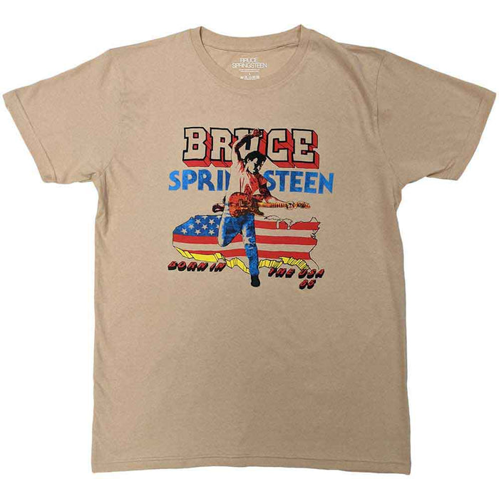 Bruce Springsteen Born In The USA '85 Sand Medium T-Shirt