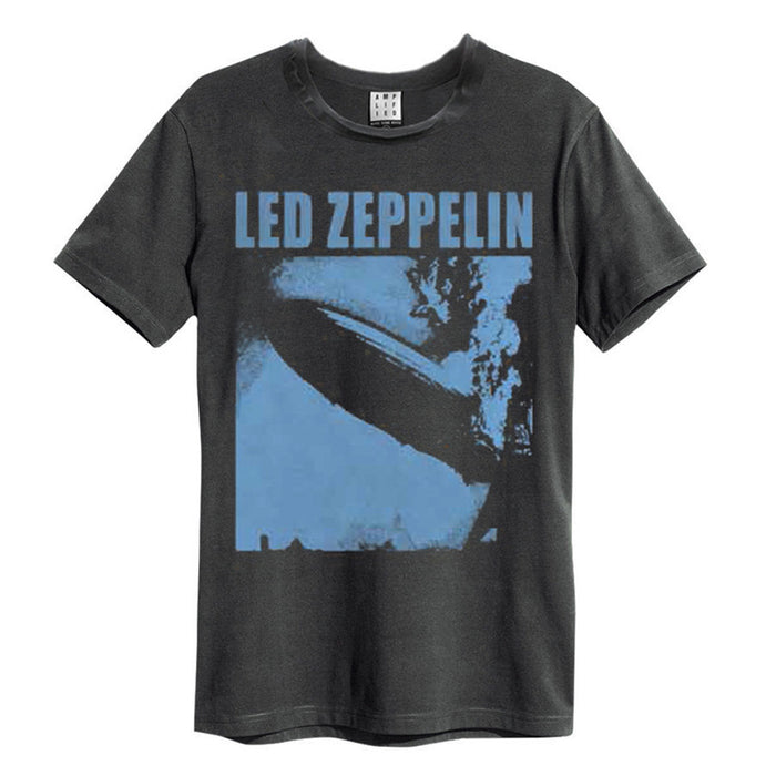 Led Zeppelin Blimp Square Amplified Charcoal Large Unisex T-Shirt