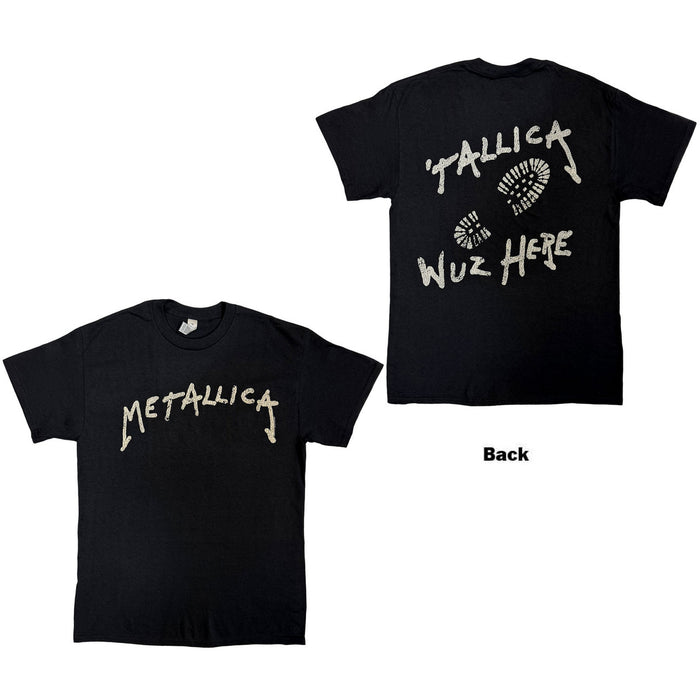Metallica Wuz Here Black X-Large T-Shirt