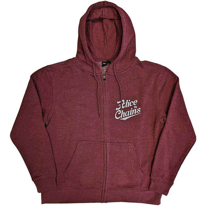 Alice In Chains Maroon Circle Emblem Medium Zipped Hoodie