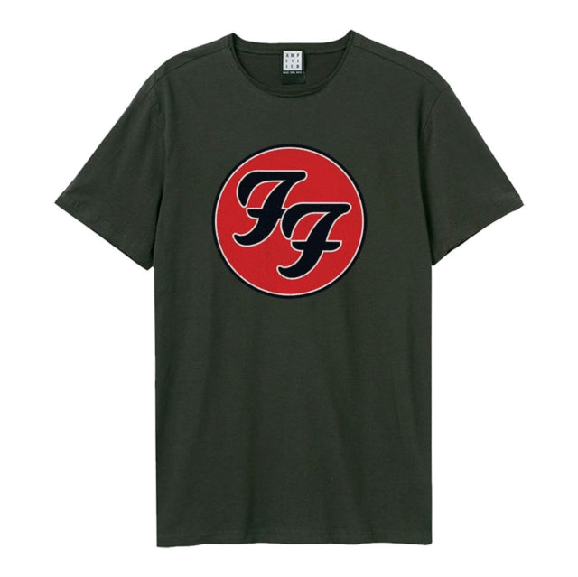 Foo Fighters Double F Logo Amplified Charcoal Large Unisex T-Shirt