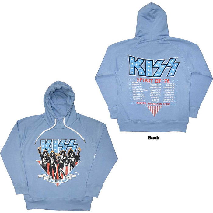 KISS Americana Light Blue X-Large Hoodie