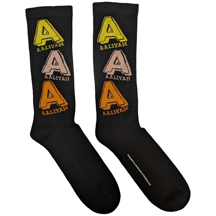 Aaliyah Unisex Ankle Socks: Tricolour Logo (Uk Size 7 - 11)