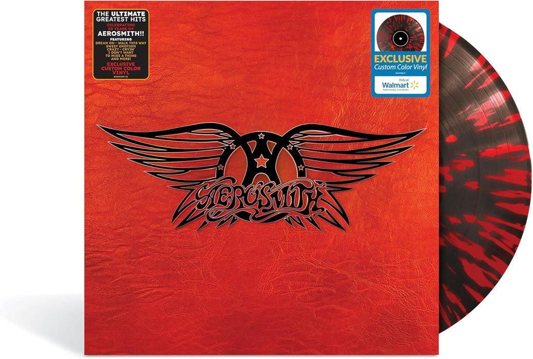 Aerosmith Greatest Hits Vinyl LP Red and Black Splatter Colour 2023