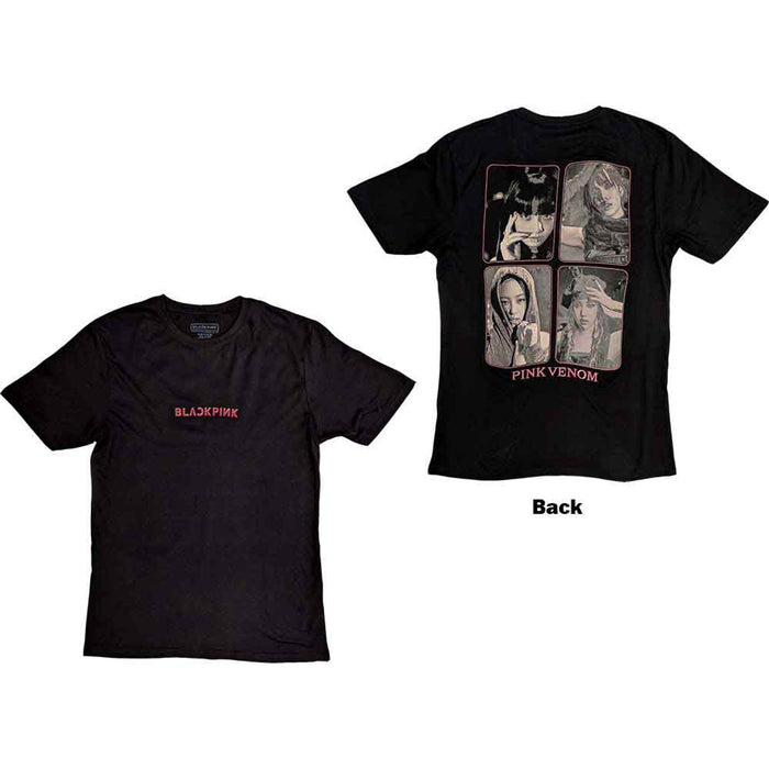 BLACKPINK Pink Venom Group Photo Black Medium T-Shirt