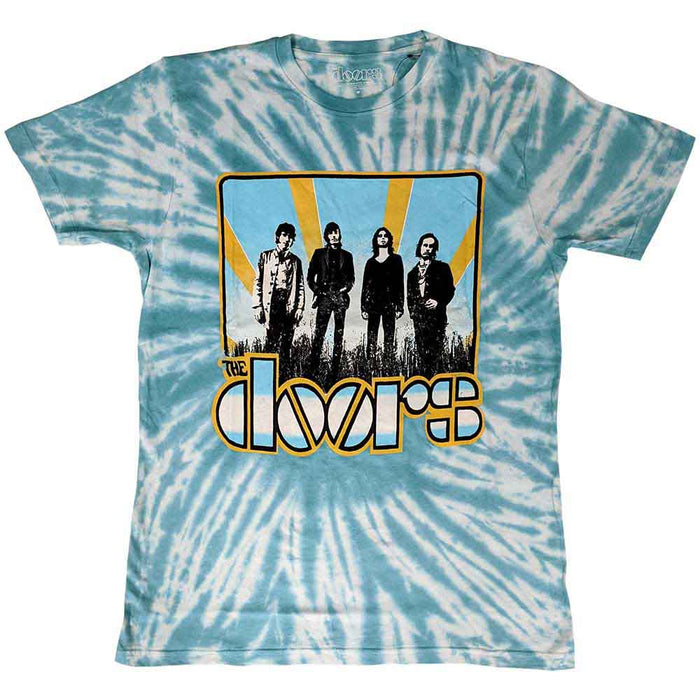 The Doors Waiting For The Sun Dip-Dye Wash Light Blue Small Unisex T-Shirt