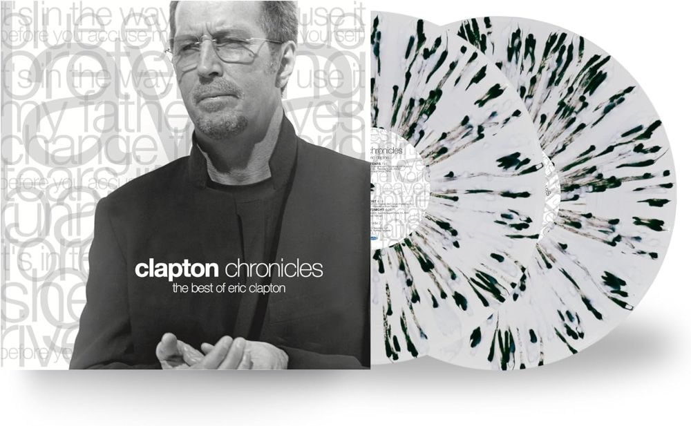 Eric Clapton Clapton Chronicles: The Best of Eric Clapton Vinyl LP Black & White Splatter Colour 2025