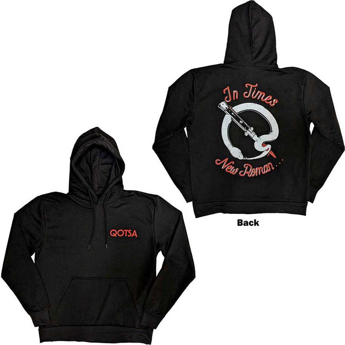 Queens Of The Stone Age Snake Logo Black Large Hoodie