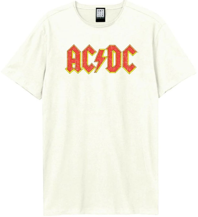 AC/DC Logo White Large T-Shirt