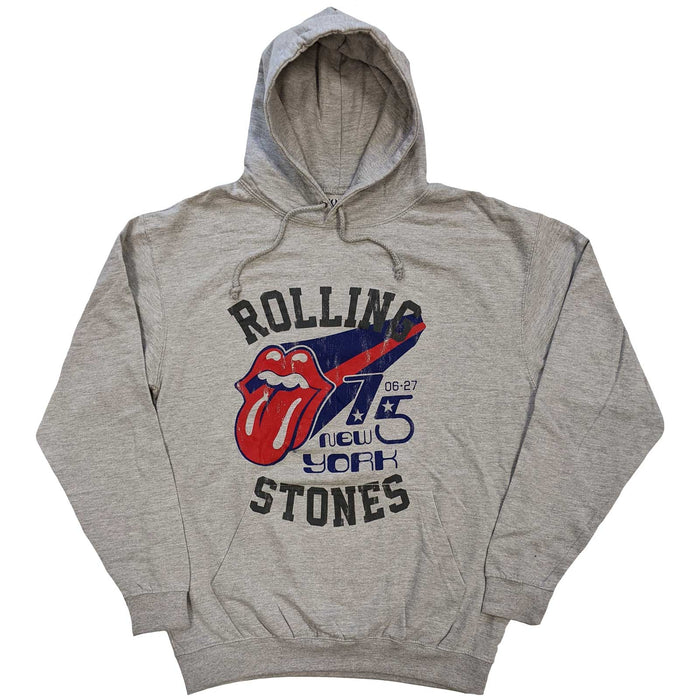 Rolling Stones New York 75 Grey X-Large Unisex Hoodie