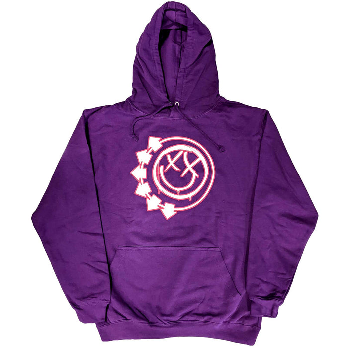 Blink 182 Six Arrow Smile Purple Large Unisex Hoodie