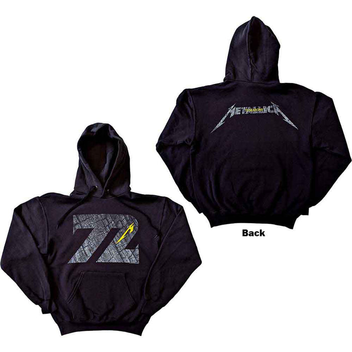 Metallica 72 Seasons Charred Logo Black Large Hoodie