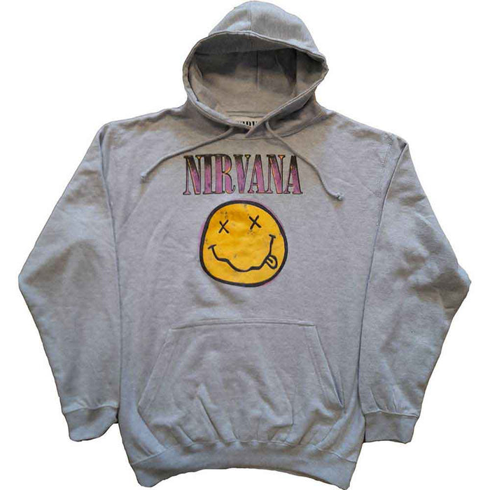 Nirvana Xerox Happy Face Grey Medium Hoodie