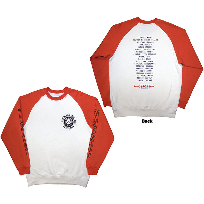 Bruce Springsteen Tour '24 Wheel White and Orange Large T-Shirt
