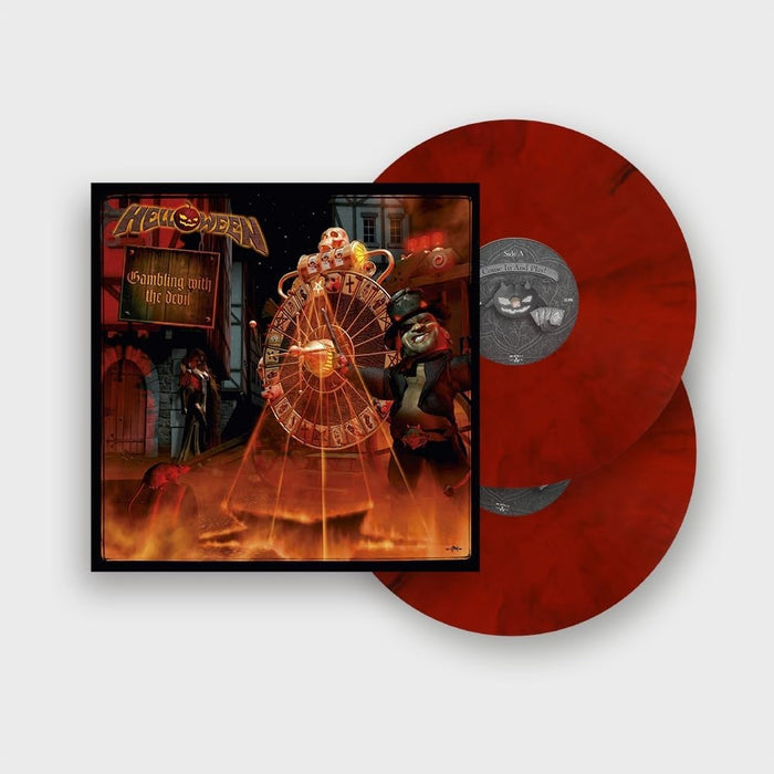 Helloween Gambling With The Devil Vinyl LP Red Opaque, Orange & Black Marbled Colour 2023