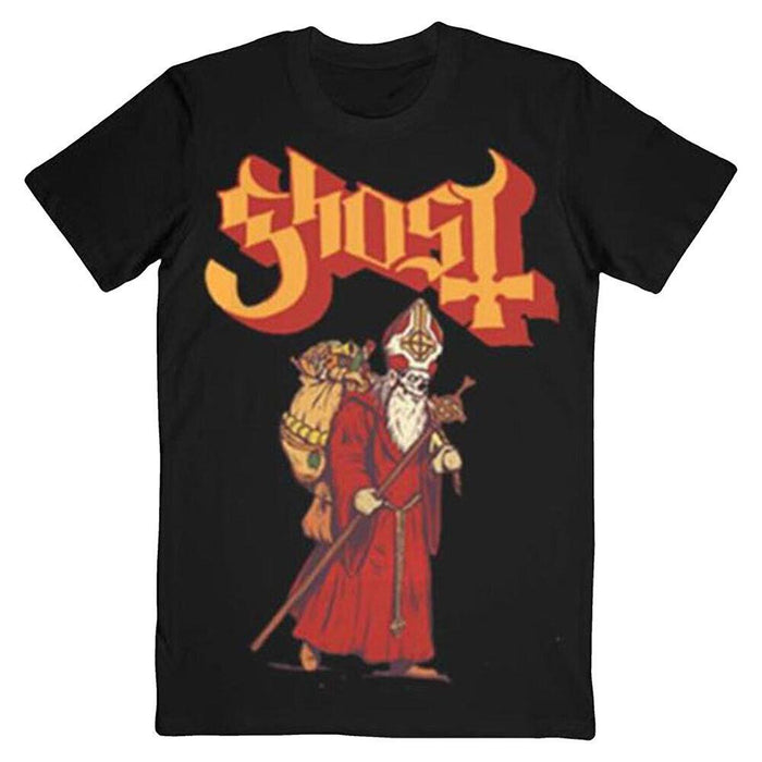 Ghost Greetings From Papa Noel Black X-Large T-Shirt