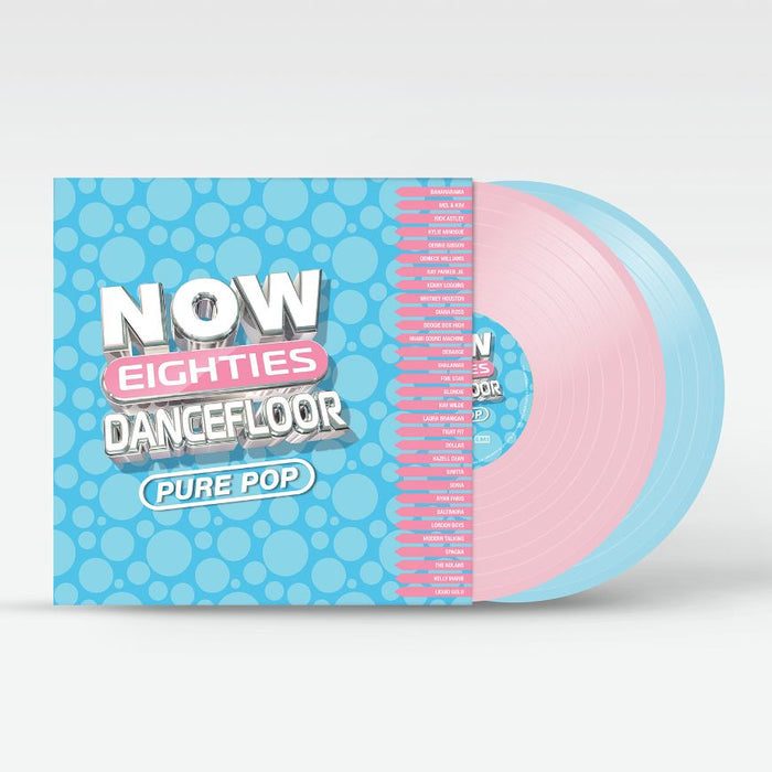 Various Artists NOW That's What I Call 80s Dancefloor: PURE POP Vinyl LP Baby Pink & Baby Blue Colour 2024