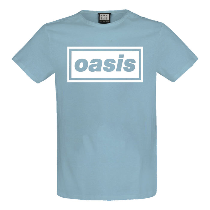 Oasis Logo Amplified Blue Medium Unisex T-Shirt