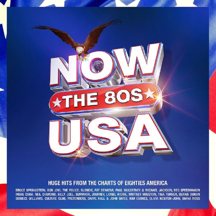 NOW That's What I Call USA: The 80s Vinyl LP Red, Blue and White Colour 2023