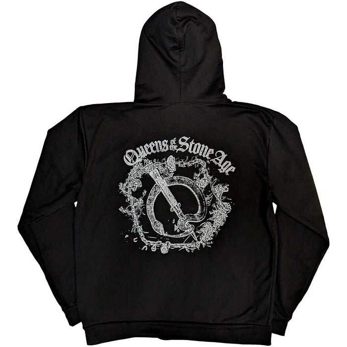 Queens Of The Stone Age Floral Chains Black X-Large Hoodie