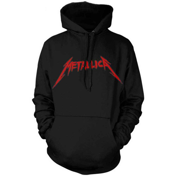 Metallica 7 Skull Screaming Red Black Large Hoodie