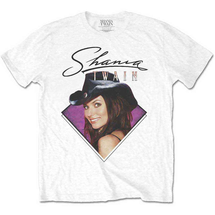 Shania Twain Purple Photo White XXL Unisex T-Shirt