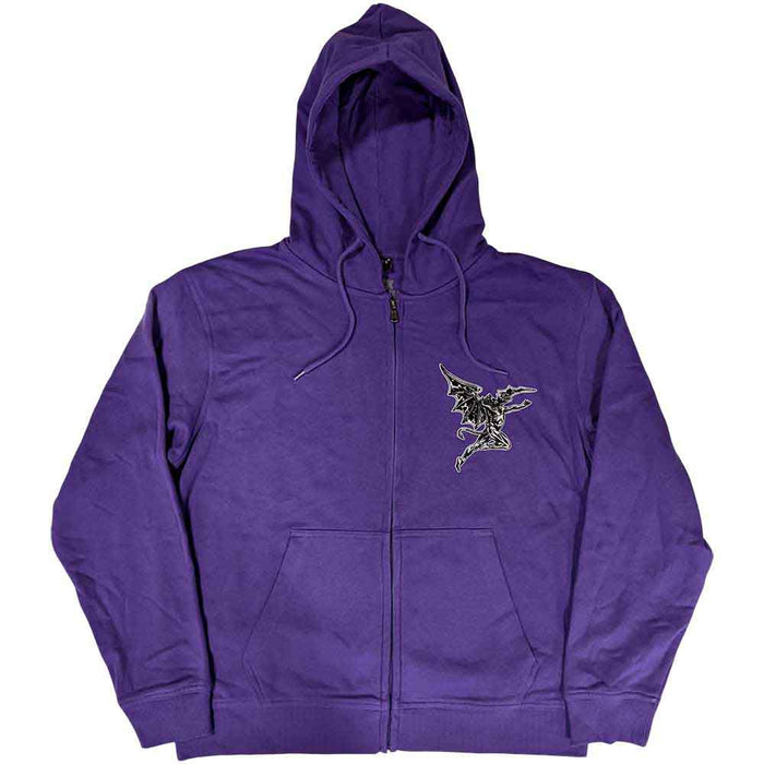 Black Sabbath Purple Large Zipped Hoodie