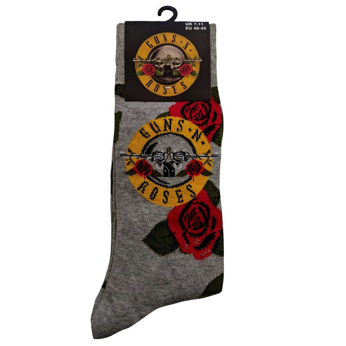 Guns N' Roses Unisex Ankle Socks: Bullet Roses (Uk Size 7 - 11)