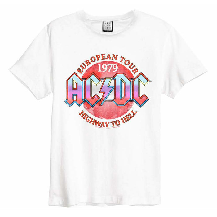 AC/DC 79 Tour Amplified Vintage White XL Unisex T-Shirt