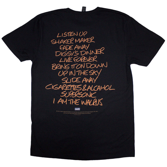Oasis Definitely Maybe AAA Setlist Black Large T-Shirt