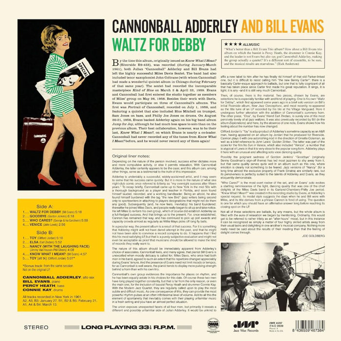 Cannonball Adderley Bill Evans Waltz for Debby Vinyl LP 2020