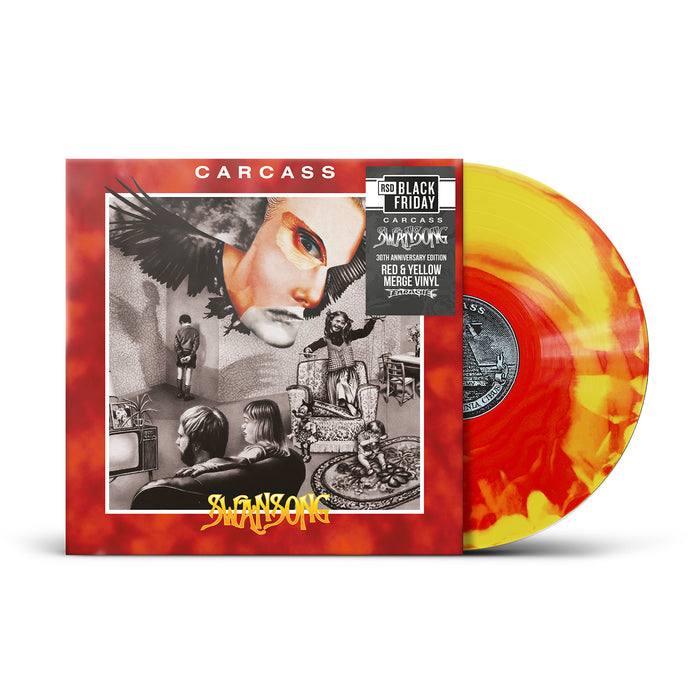 Carcass Swansong Vinyl LP Red & Yellow Merge Colour RSD Black Friday 2026 Due Out 28/11/26