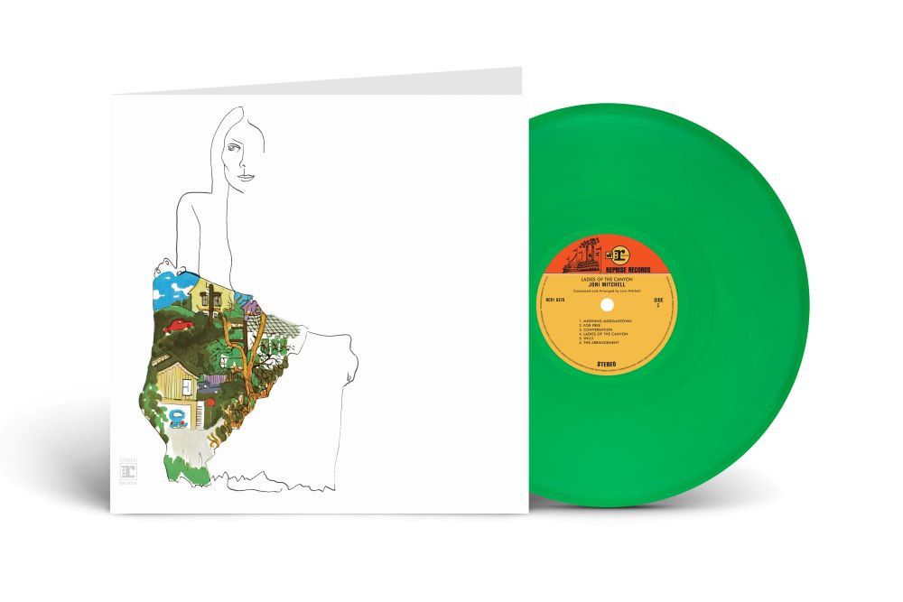 Joni Mitchell Ladies of the Canyon Vinyl LP Indies Transparent Green Colour 2023