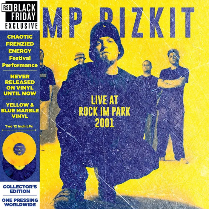 Limp Bizkit Rock In The Park 2001 Vinyl LP Marble Blue & Yellow Colour Black Friday 2023