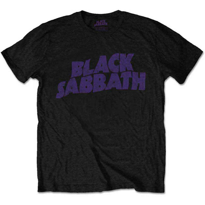 Black Sabbath Wavy Logo Vintage Black Medium T-Shirt