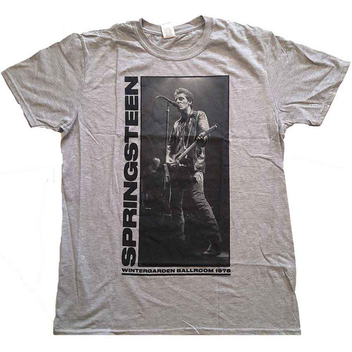 Bruce Springsteen Wintergarden Photo Grey Large T-Shirt