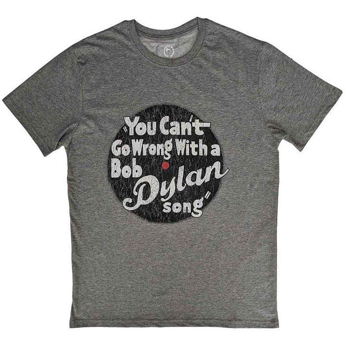 Bob Dylan You Can't Go Wrong Grey Small T-Shirt