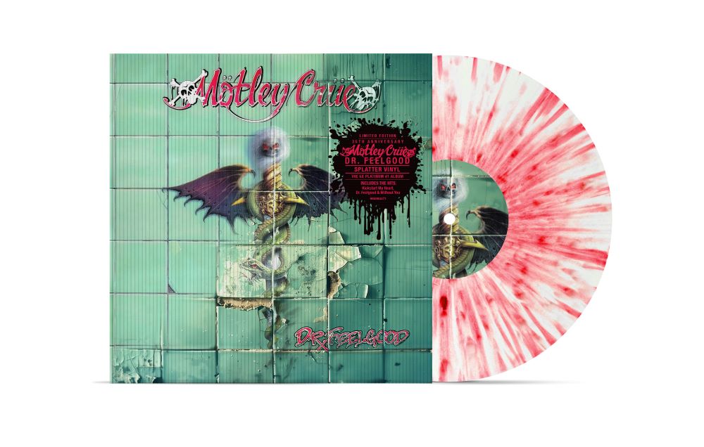 Mötley Crüe Dr. Feelgood Vinyl LP Red & White Splatter + Lenticular Art Card Cover 2024