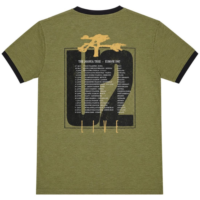 U2 The Joshua Tree Ringer Green X-Large T-Shirt