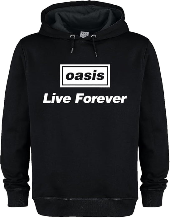 Oasis Live Forever Black Large Hoodie