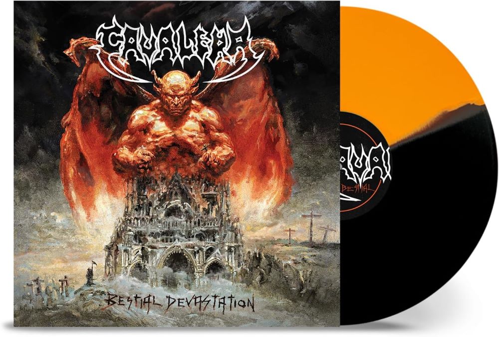 Cavalera Bestial Devastation Vinyl LP Orange/Black Split Colour 2023