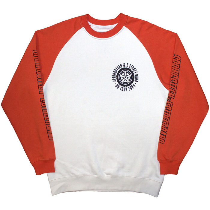Bruce Springsteen Tour '24 Wheel White and Orange X-Large T-Shirt