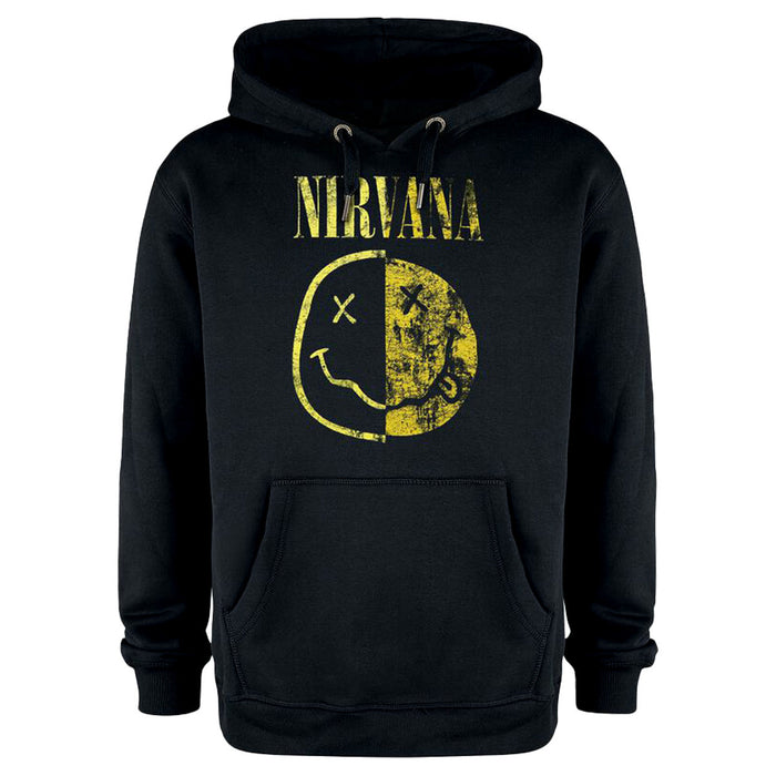 Nirvana Spliced Smile Amplified Black Medium Unisex Hoodie