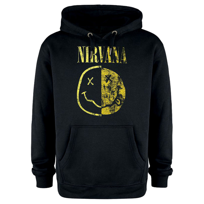 Nirvana Spliced Smile Amplified Black X-Large Unisex Hoodie