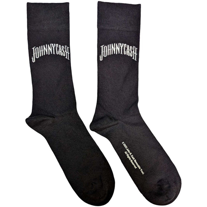 Johnny Cash Unisex Ankle Socks: Man In Black Logo (Uk Size 7 - 11)