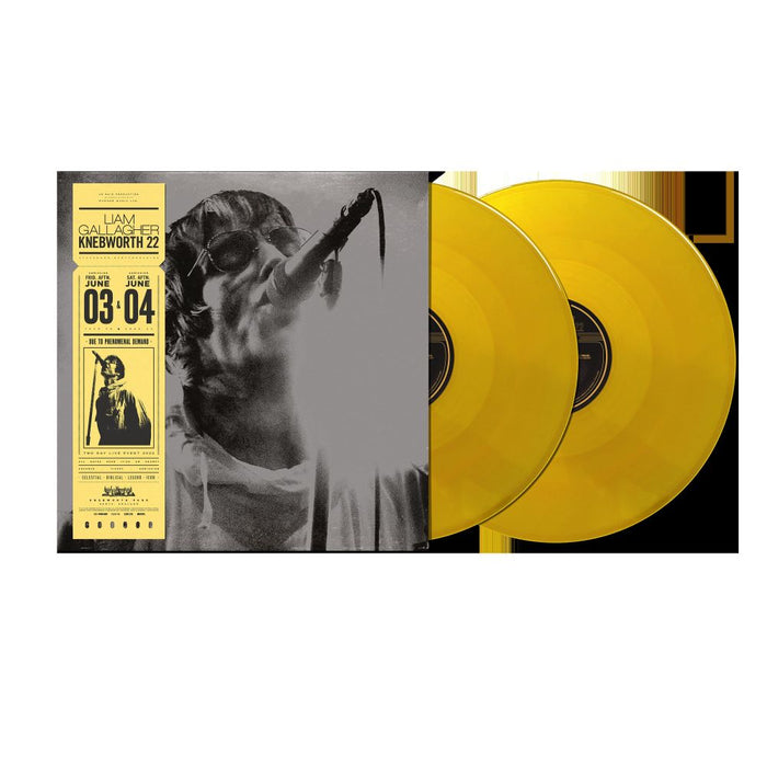 Liam Gallagher Knebworth 22 Vinyl LP Sun Yellow Colour + Poster 2023