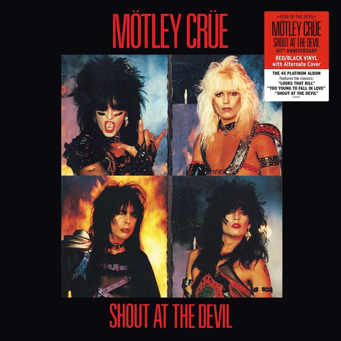 Motley Crue Shout At The Devil Vinyl LP 40th Anniversary Black & Red Colour 2023